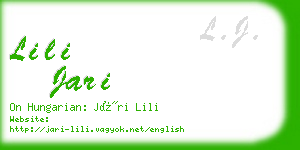 lili jari business card